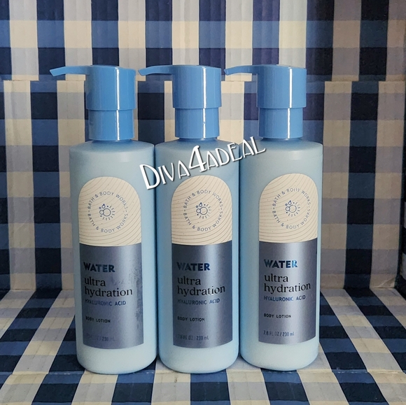 3x Bath & Body Works WATER Ultra Hydration Body Lotion Bundle - Picture 1 of 2